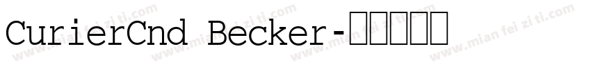 CurierCnd Becker字体转换